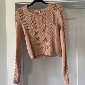 FREE PEOPLE crop knit sweater, size M